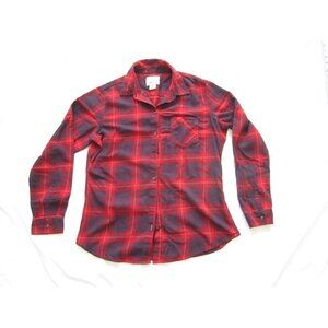 Women's Field Stream Plaid Button Up Long Sleeve Shirt Sz M (WB176)
